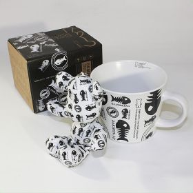 SYNC - [Fish Bones] Stuffed Bear Mug (3.3 inch height)