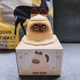 Cute Cat Cup Siamese Cat With Lid (Option: Meow Cup Sparkling Crystal-Single Cup)