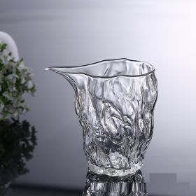 Hand Made Hammered Grain Heat-resistant Glass Fair Cup (Option: Bark Pattern Pitcher)